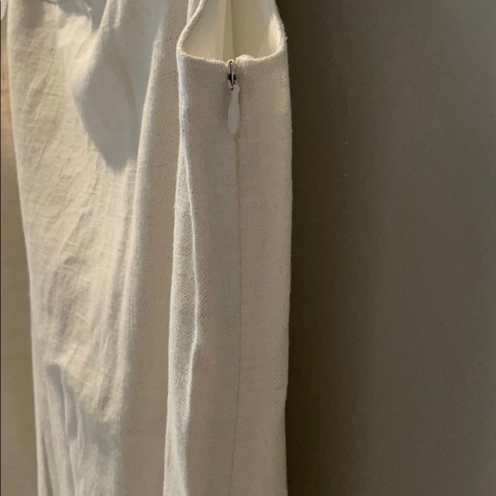 Linen shimmery white/cream dress - Picture 4 of 8